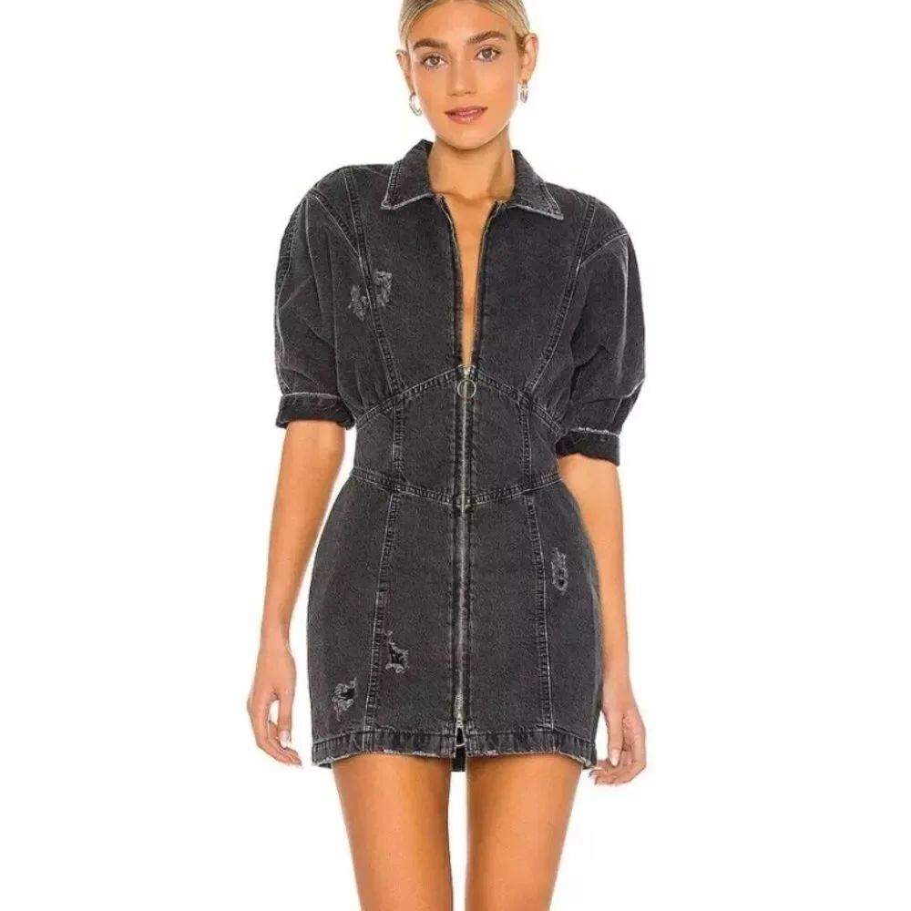 Retrofete Miley Onyx Denim Dress Black Women’s XS